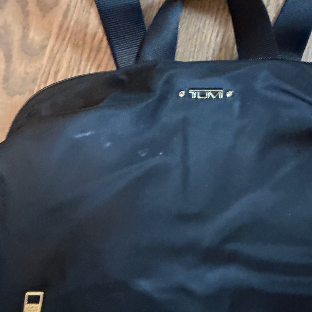 TUMI - Just In Case Foldable Backpack - Black with Gold Hardware - Picture 6 of 9